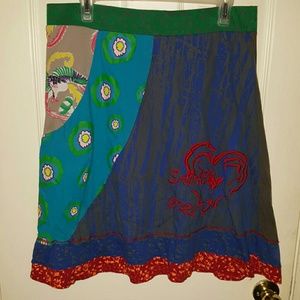 Boutique Kessley Colorful Skirt Sz L